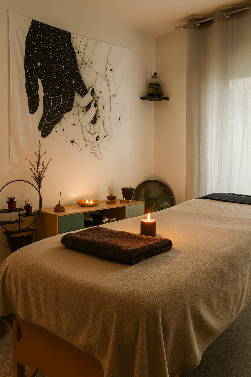 Salle de massage relaxant à Reims — ambiance calme et chaleureuse
