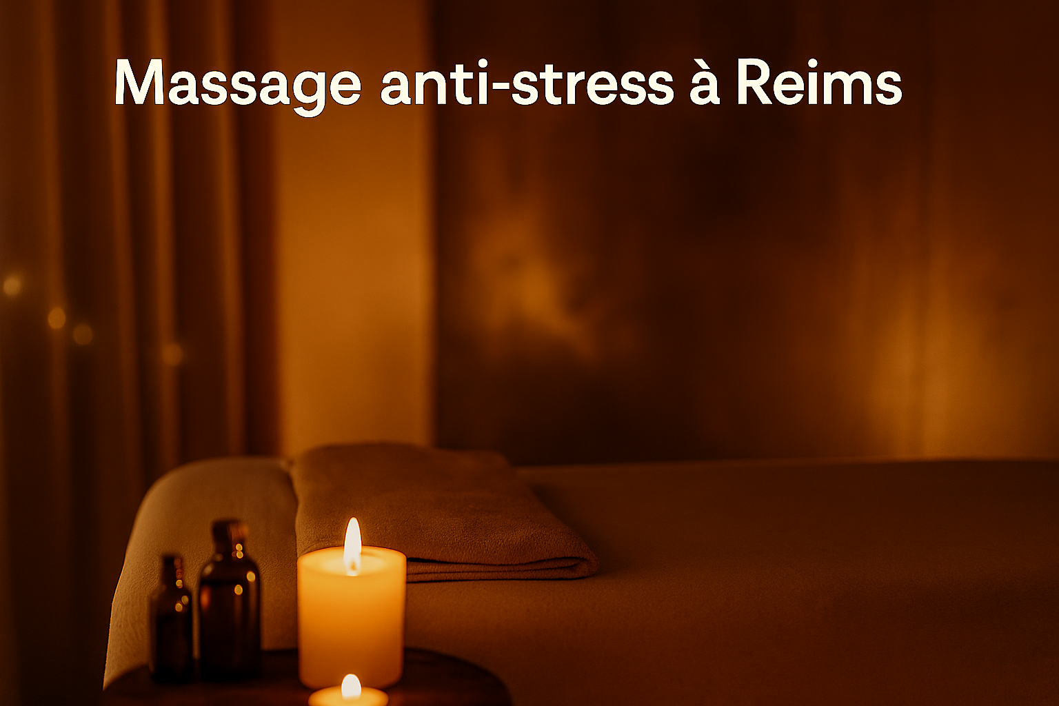 Salle pour massage relaxant contre le stress à Reims — ambiance détente